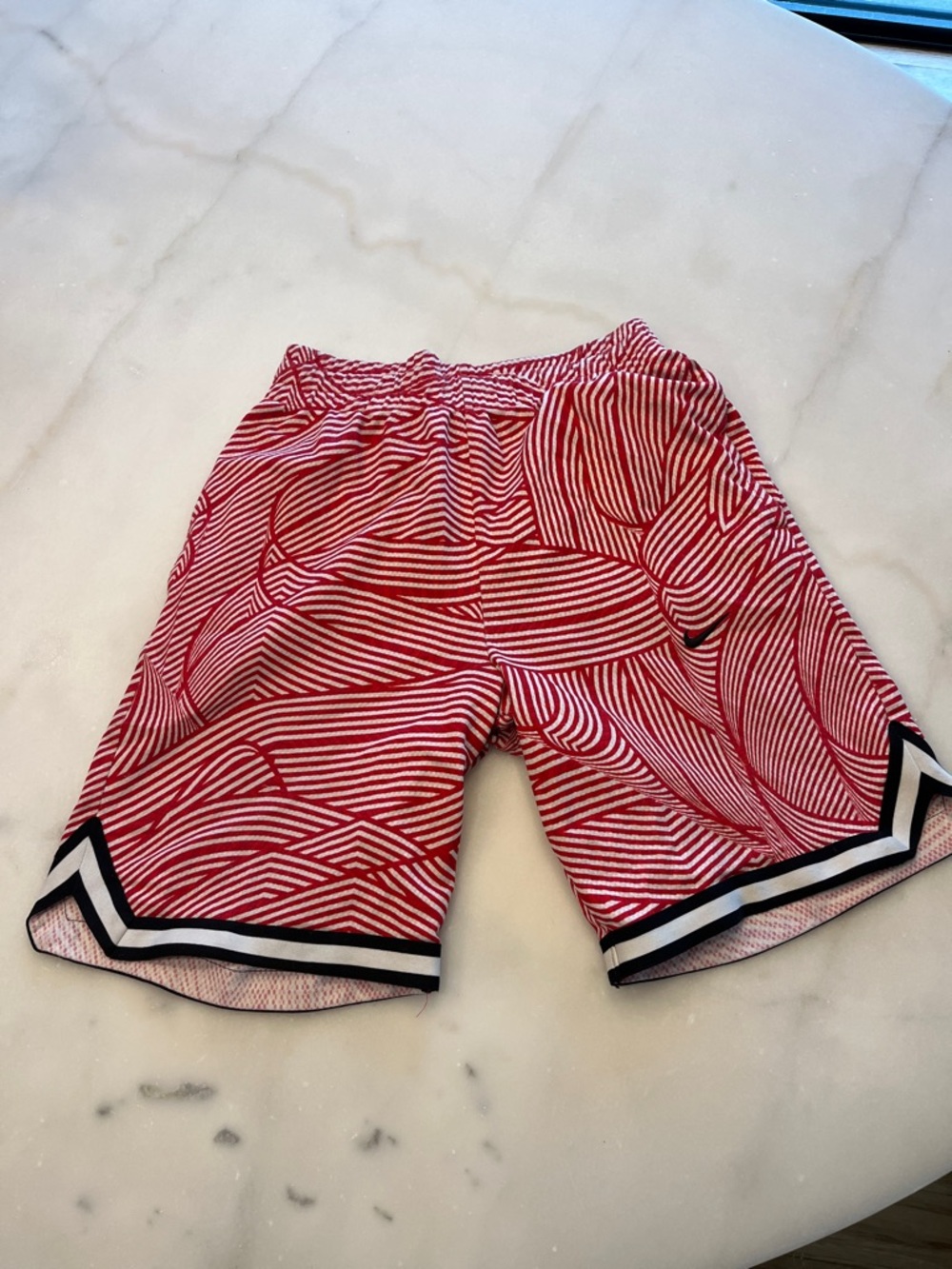 Nike Red and White Patterned Dri-FIT Athletic Shorts. Purchased from Nordstrom.
